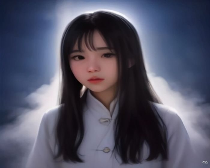 暖色手绘风格插画：一位女子在深夜台灯下戴着耳机安静收听广播，窗外是城市夜景，画面温暖柔和